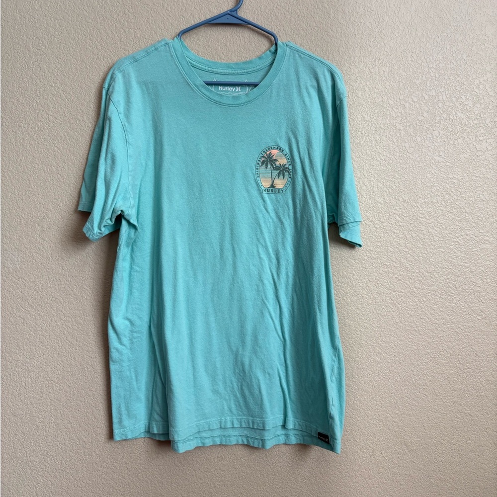 Hurley Aqua Palm Tree Tee